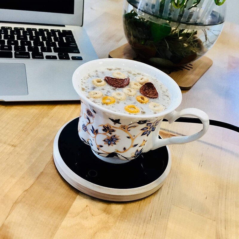 Kaffevärmare tallrik mugg varmare elektrisk för skrivbord i hemmet eller kontoret, håll kaffe och dryck varma