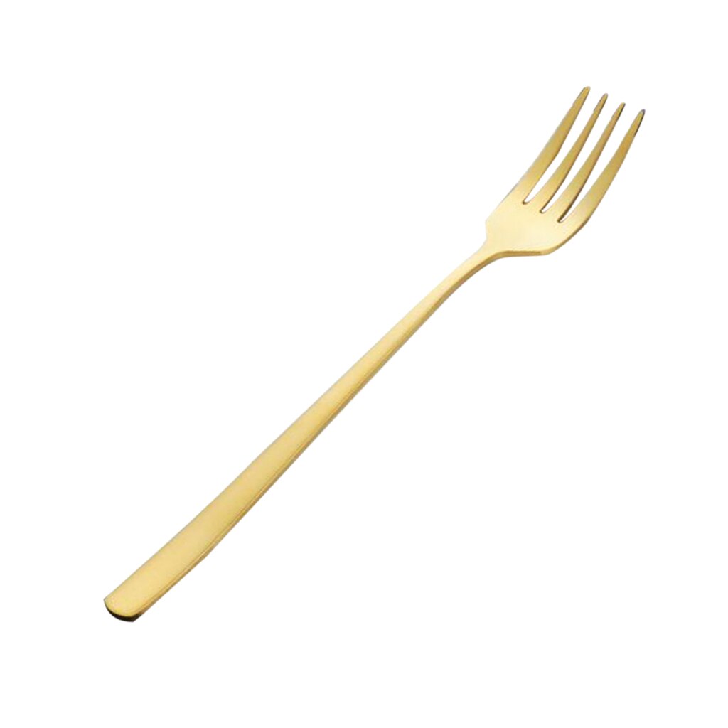 Bordsgafflar bestick rostfritt stål middag gaffel stekgafflar köttgafflar 20 cm: Guld-