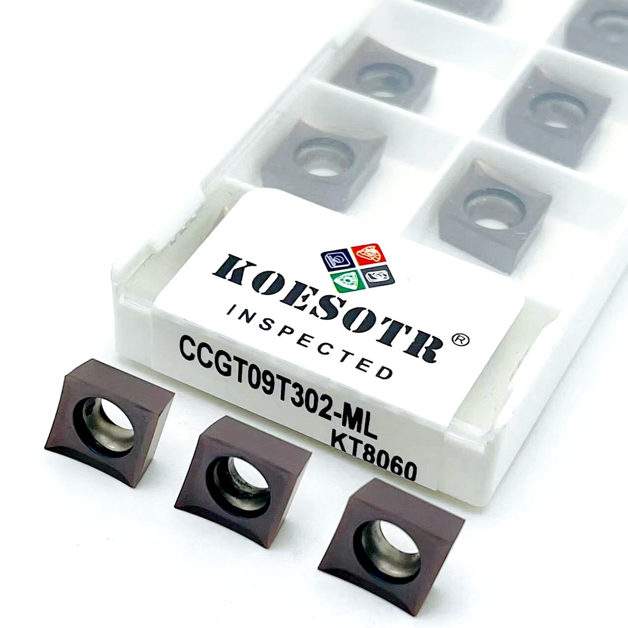 Insertos de carburo de hoja CNC, acabado de acero inoxidable, CCGT060201 CCGT060202 CCGT060204 CCGT09T301 CCGT09T302 CCGT09T304 ML KT8060