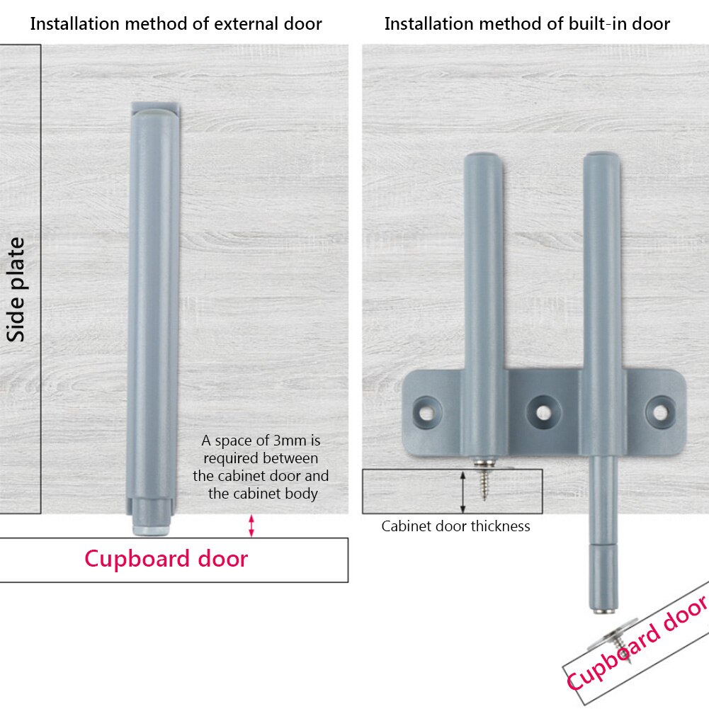 Küche Schrank Fänge Tür halt Schublade Dämpfer BuffersSoft ruhig Schließen mit Srews unsichtbar Griffe Heimat Möbel Hardware-