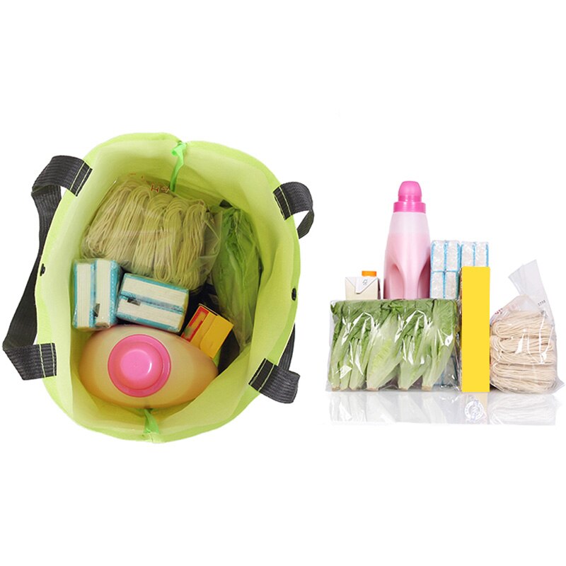 Folding Shopping Pull Cart Trolley Bag with Wheels Foldable Shopping Bags Grocery Food Organizer Vegetables Bag