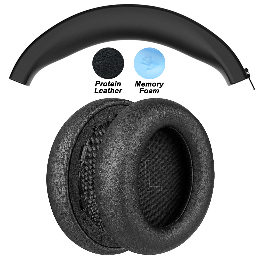 Kopfhörerpolster für Anker Soundcore Life Q30 Q35 Ersatz rosa Ohrpolster Kopfhörer Ohrenschützer Mesh Memory Covers Schwamm Protein: Schnee