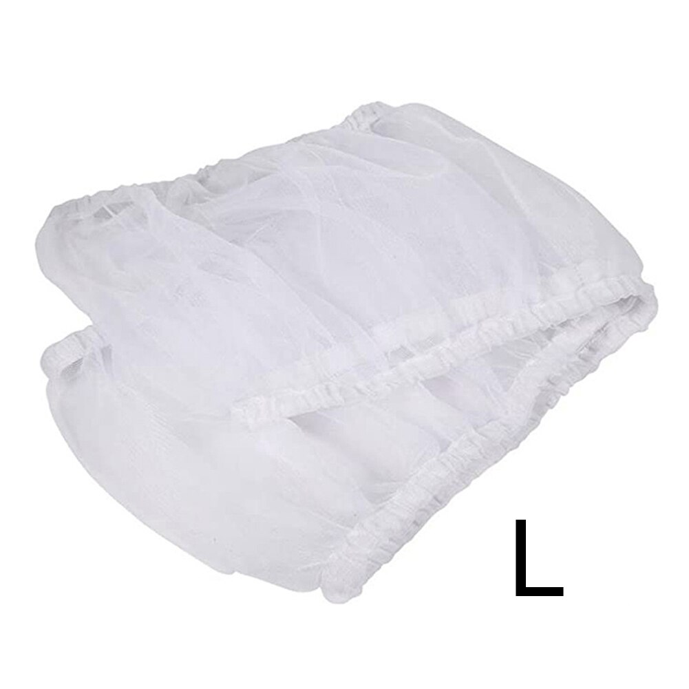 Stofdichte buitenkant van nylon gaas, witte rokbeschermer, gemakkelijk schoon te maken, papegaaienzaadvanger, luchtig nest, vogelkooi afdeknet