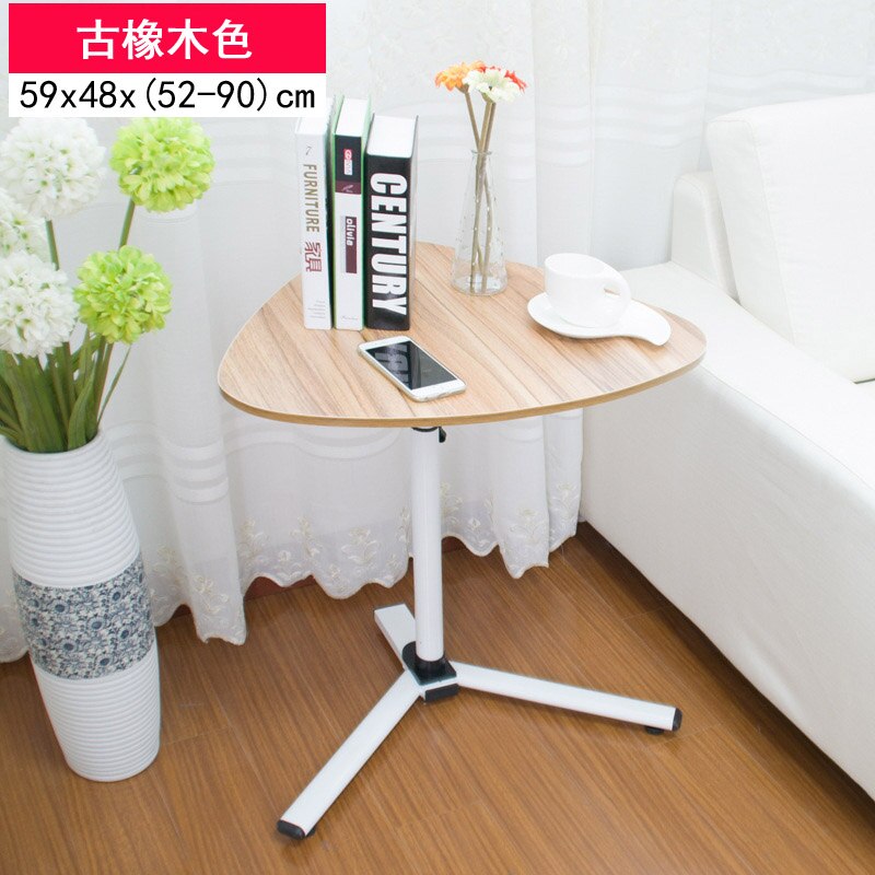 Louis Corner Table Triangle Laptop Desk Simple Movable Lift Lazy: Oak 3