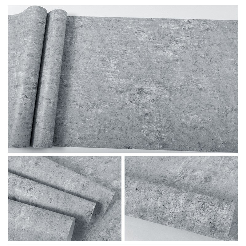 Papel de parede estilo industrial nostálgico, papel de parede estilo industrial retrô mottled para café, restaurante, loja de roupas, cimento, cinza: Laranja