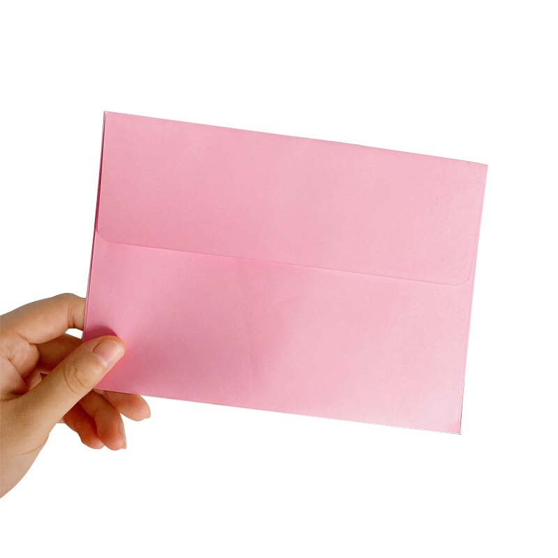 Lot de 10 jolies enveloppes en papier Kraft, petites enveloppes décoratives, couleurs acidulées: Pink