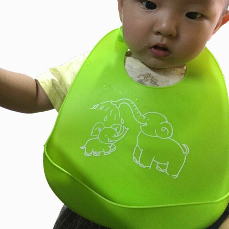Baby Zeug Zubehör Baby Kinder Cartoon Print Silikon Bib Abendessen Bib Wasserdicht Bib Fütterung Werkzeug Lätzchen Burp Tücher