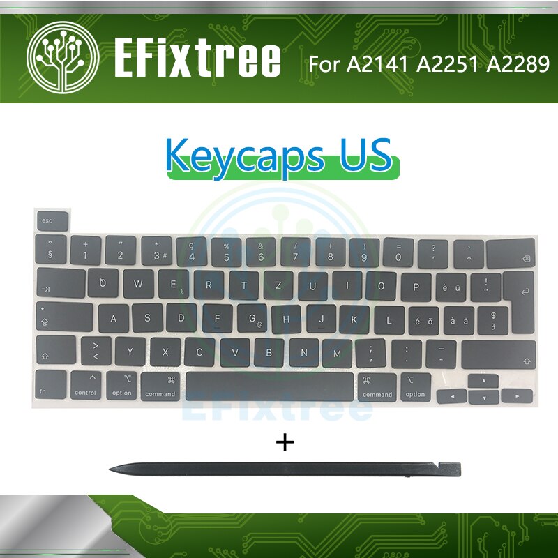 Laptop Toetsenbord A2141 A2289 A2251 Keycaps Russisch Portugees Zwitserse Ons Voor Macbook Pro Retina 13 "16" Toetsen Sleutel cap Set: US