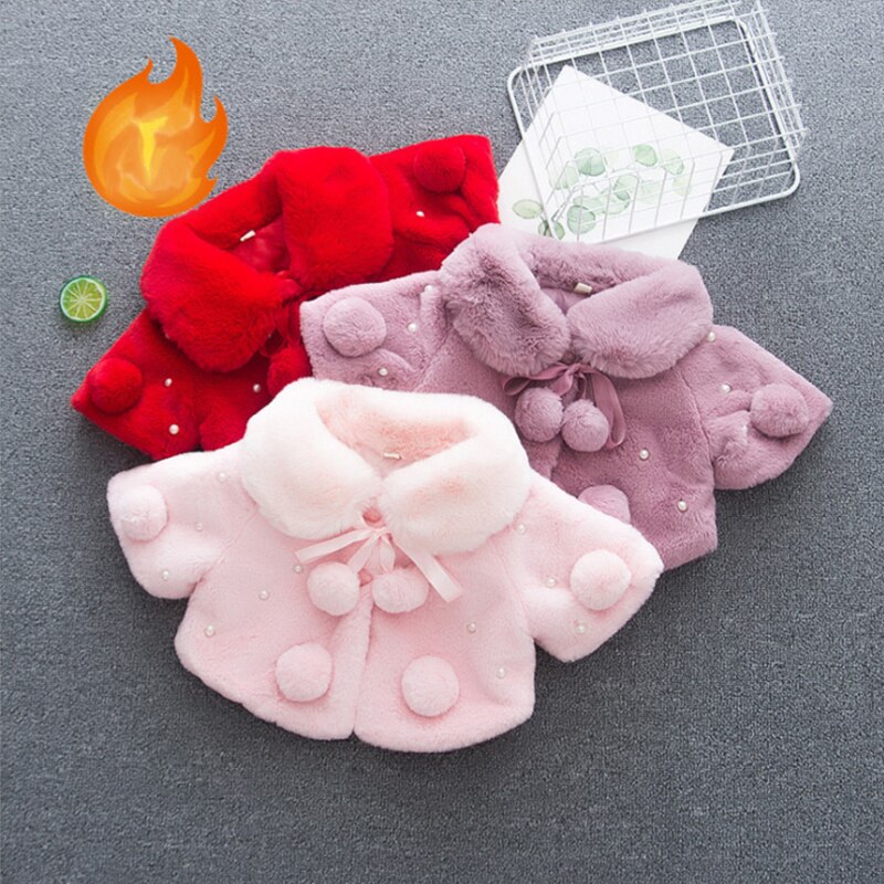 Herfst Winter Faux Bontjas Baby Meisje Vest Jas Leuke Tops Jas Ademend Peuter Kinderen Kids Kleding Meisjes