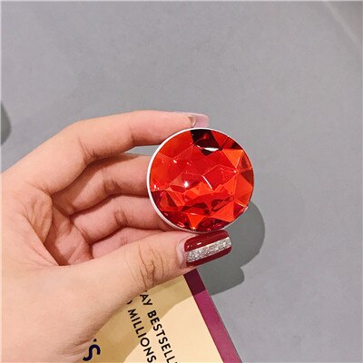 Luxury Colorful 3D gem Popular Round Mobile Phone Folding Stretch Bracket Phone Holder Case Finger Holder Mobile Phone Stand: 5