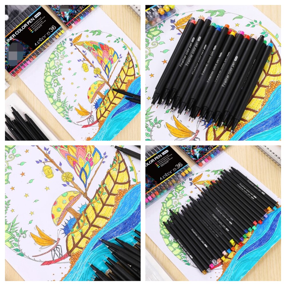 0.4mm Hook Line Pen Large Capacity Sketching Pen For Student Drawing Art Writing Comic Sketch Pen School Supplies