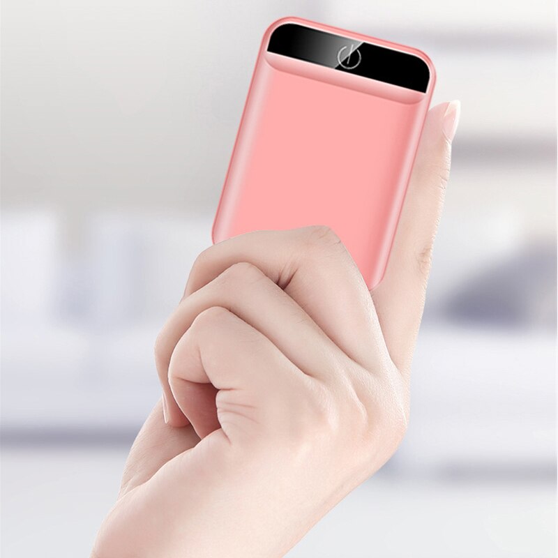 Mini-powerbank mit 80000 mah, vierfarbig, mit digitalanzeige, zwei usb-anschlüssen, tragbarer externer akku
