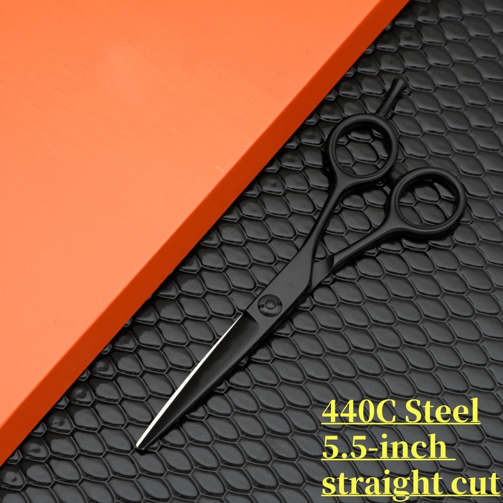 Professionele kappersschaar 440C staal 7 inch snelle snit Geschikt voor thuis en kapperszaak Kambeschermhoes: Light Grey