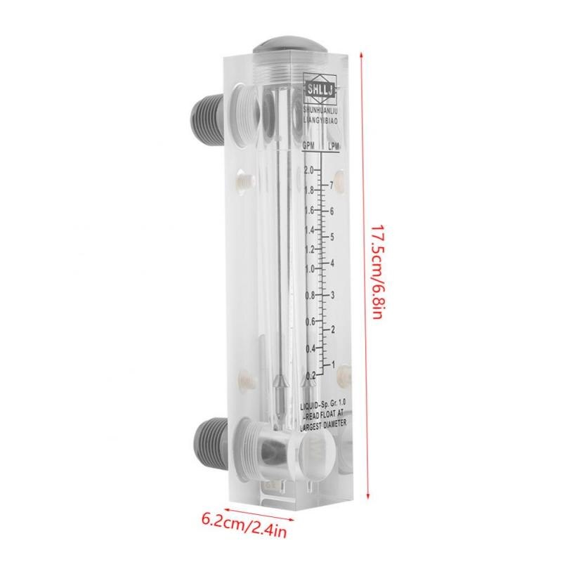 Panel Type Glas Vloeistof Flowmetre Water Flow Meten Meter Tool 0.2-2GPM/1-7LPM Professionele