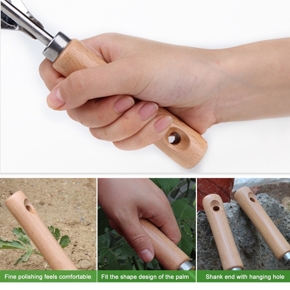 Multifonction acier inoxydable jardin désherbeur poignée en bois désherbage enlèvement Cutter creuser extracteur outil de transplantation pour jardin pelouse
