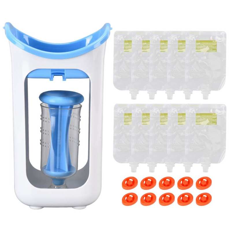 Baby Food Processor Portable Puree Squeezer Baby Food Maker for Kitchen for Home for Restaurant: Blue