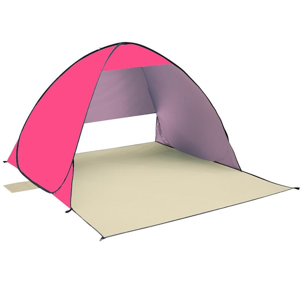 Automatic Camping Tent Summer Tent Shelter Camping Outdoor Portable UV Protection Beach Tent for Hiking Travelling Summer Supply: pink