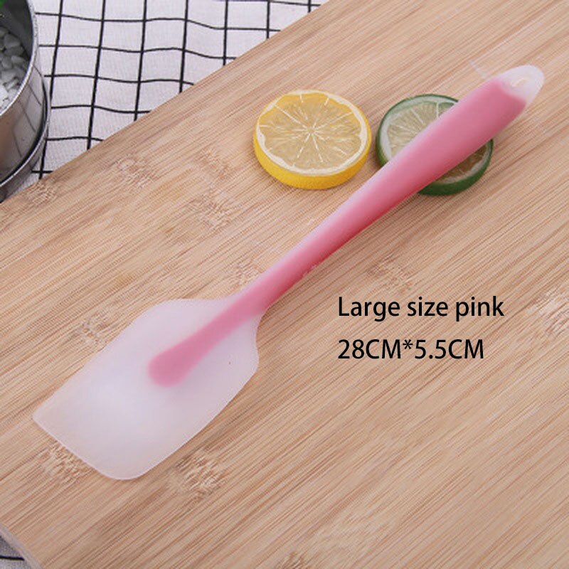 Non-stick Silicone Spatula Kitchen Ware Cooking Utensils Spatula Beef Meat Egg Butter Scraper Pizza Shovel Turners Food Lifters: GJC14 Pink