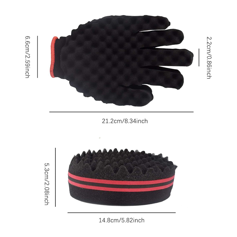 Peluquería para hombres, trenzador de pelo, guantes de esponja torcidos, estilismo africano, tenedor, peine, rizos de pelo, espuma para salón, herramientas de peluquería