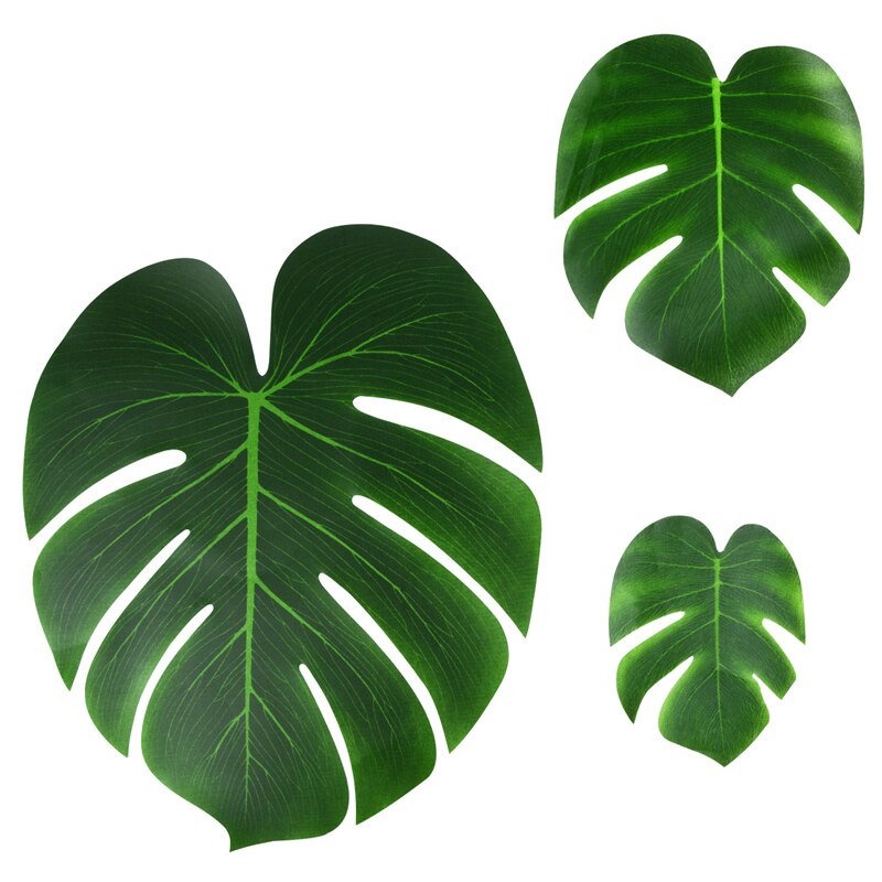 63pcs Artificial Tropical Palm Leaves Simulation Leaf For Hawaiian Luau Party Jungle Beach Theme Party Decorations