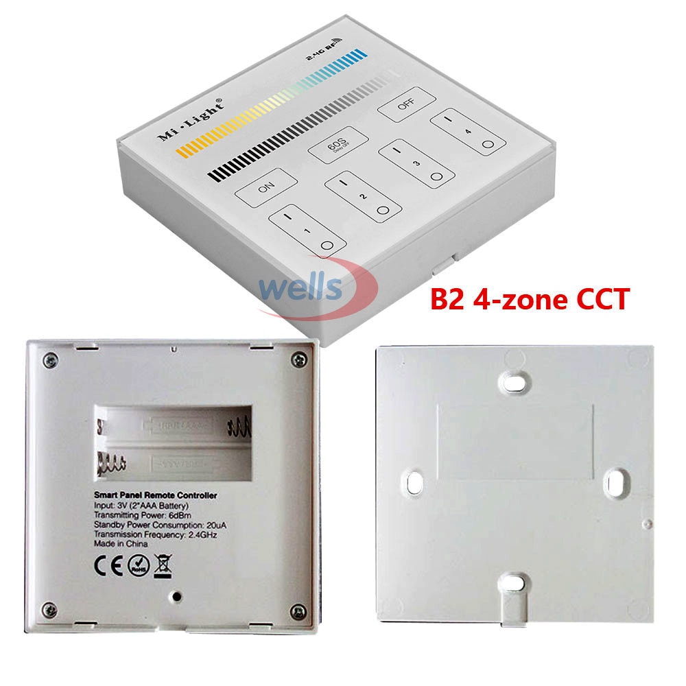 B1/B2/B3/B4 2.4G 4-Zone Smart LED Touch Panel Remote Controller led Brightness Dimmer for RGB/RGBW/CCT/RGB+CCT led strip light