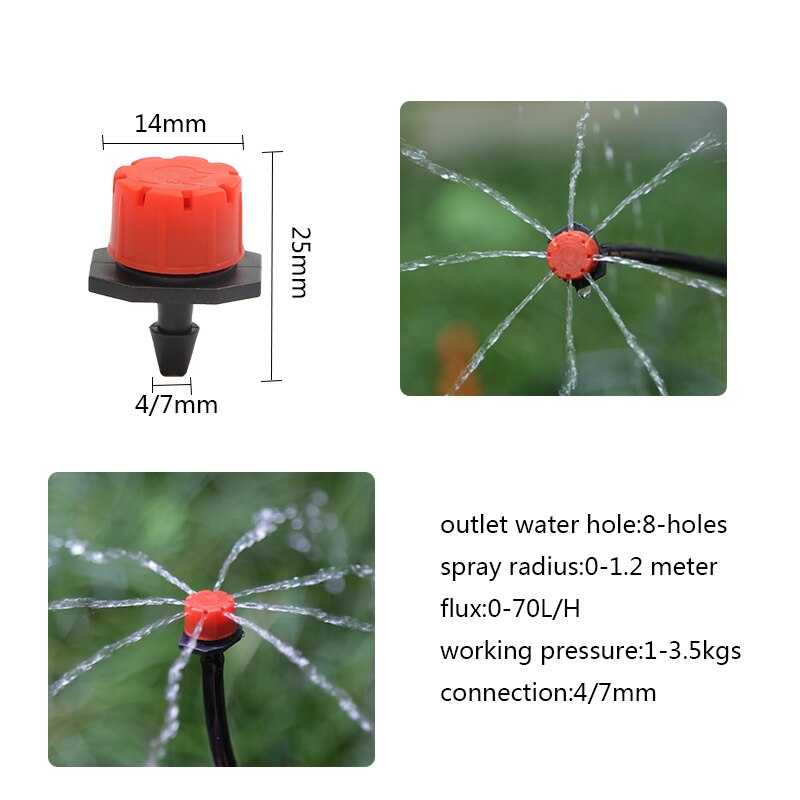 Fast 5M-50M Irrigation System Automatic Watering Garden Micro Drip Watering Kits With Adjustable Drippers