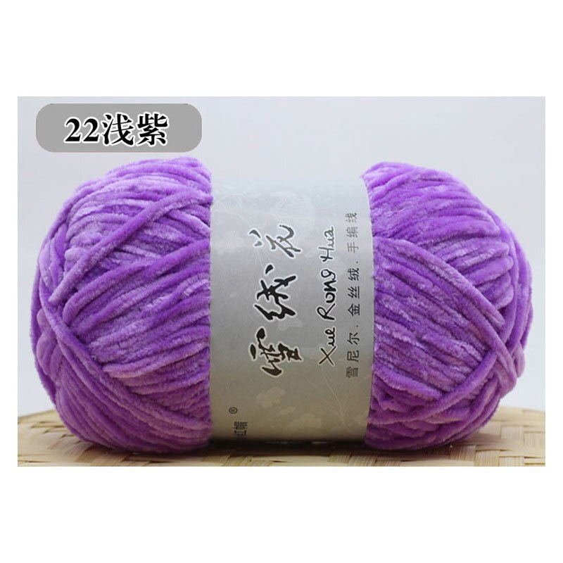 Ligne de laine velours doux, Chenille, fil à tricoter à la main, fil Crochet, bricolage artisanal fil tricoté pour vêtements, chapeau, écharpe, couverture: 22