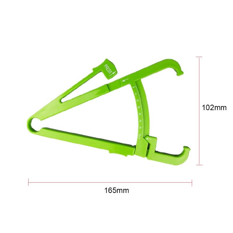 Multi-farge fett caliper hud plissering tykkelse måler kroppsfett måleinstrument talg tang måleklips kroppsfett meter
