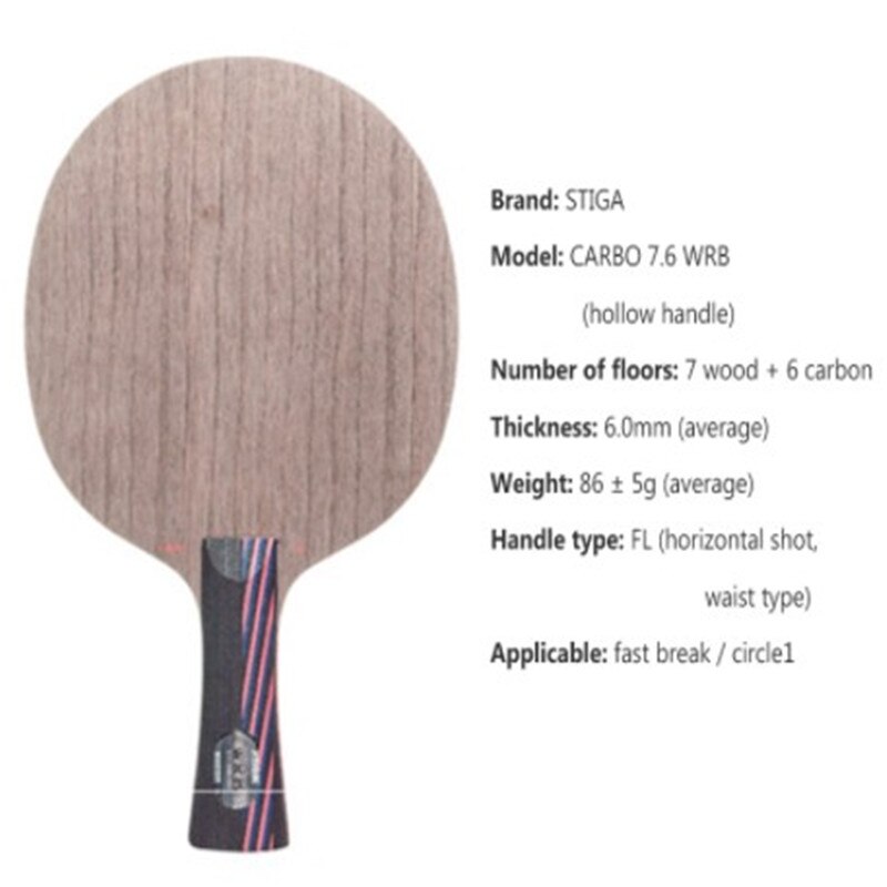 Professinal Carbon Fiber Table Tennis Blade ALC ZLC Offensive FL Shake Hold Ping Pong Bat Paddle -40