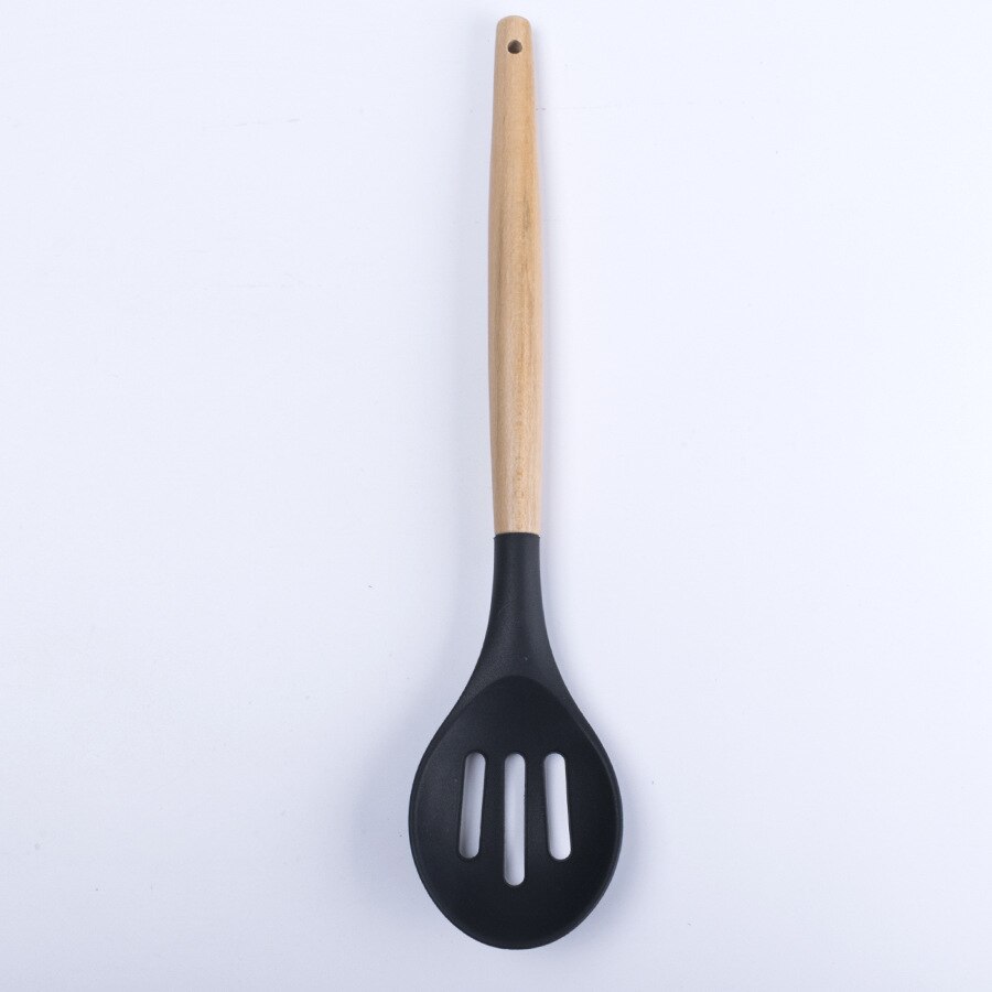 Kitchen Utensils Organic silicone cooking tool multifunctional kitchen tool portable and practical heat-resistant eight-piece: colander