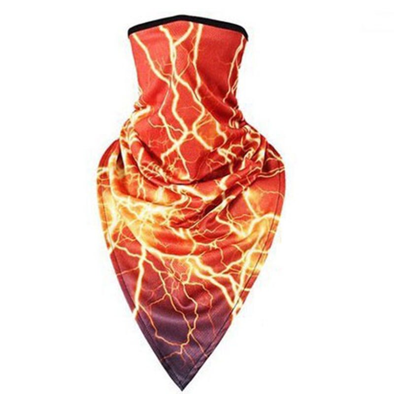 Sports de plein air casquettes de vélo écharpe cyclisme Bandana équipement de vélo chapeaux Ride cou masque vélo Triangle bandeau écharpe: Yellow lightning