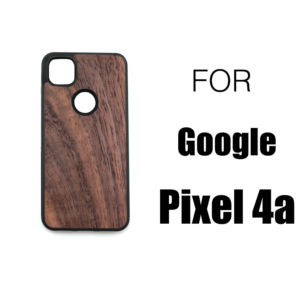 Funda de madera para Google Pixel 4 XL, protector trasero de TPU de palisandro para Google Pixel 4XL Pixel4: WALNUT PIXEL 4a