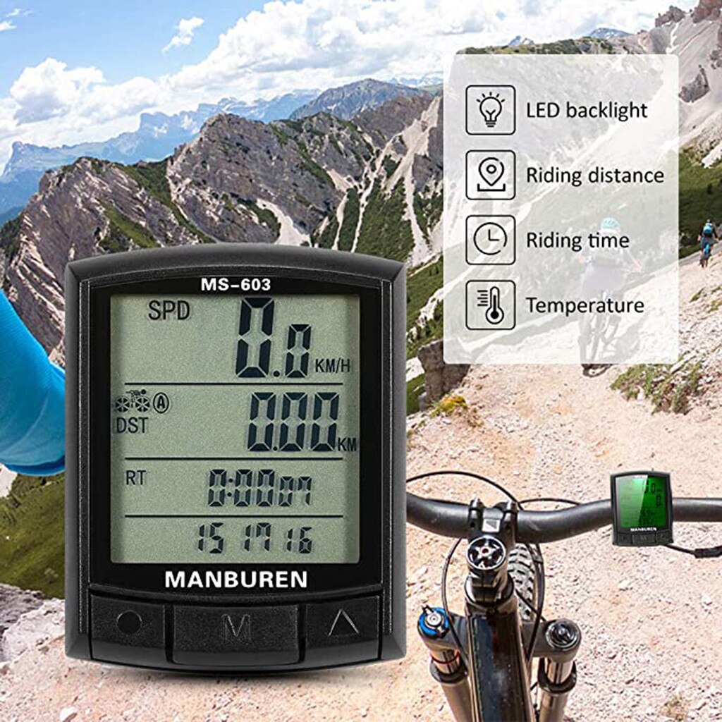 Bike Speed Meter Digital Bike Computer Multifunction Waterproof Sports Sensors Wireless Lcd Odometer Bicycle Speedometer A617