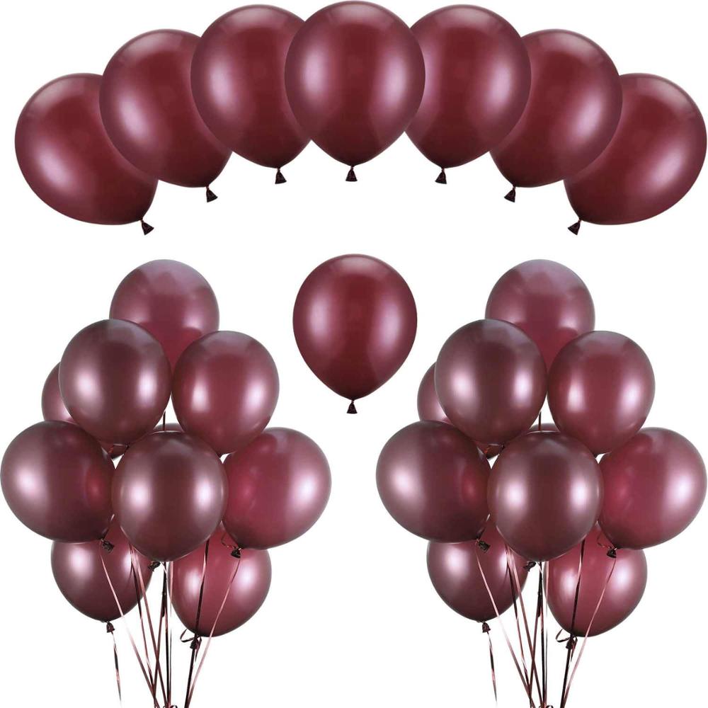 Hestya Burgundy Balloons 12 Inch Latex Party Balloons Burgundy Wine Red Balloons Weddings Birthday Bridal Shower decoration