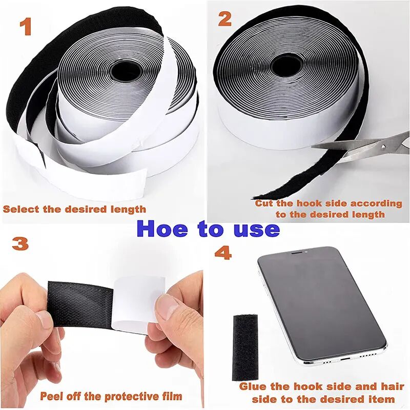 Adhesive Strip Tapes Extra Strong Carpet Fixing Sticker Double Side Hook-and-loop Fastener Auto Adhesive Strap Comforter 20-50mm