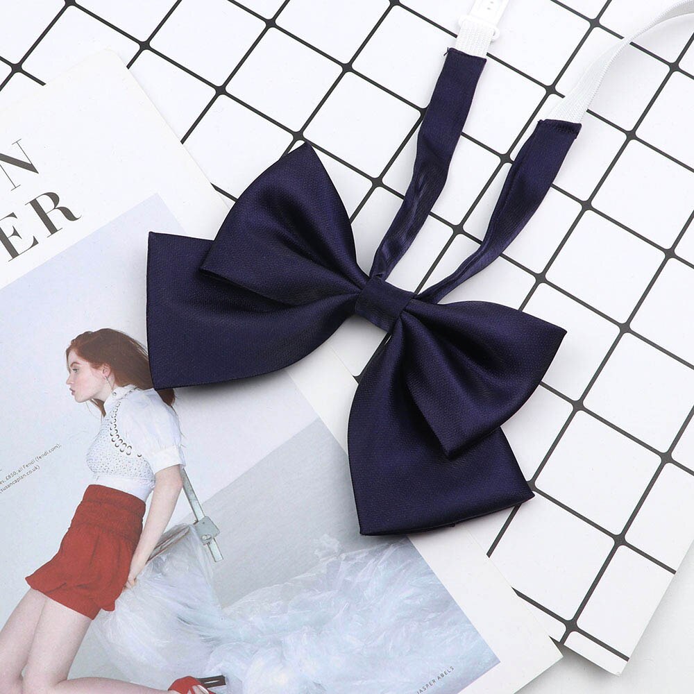 Black Red Woman Bowtie Pretty Solid Color Adjustable Butterfly Bowknot Girls Ladies Wedding Dress Shirt Collar Accessory: 3