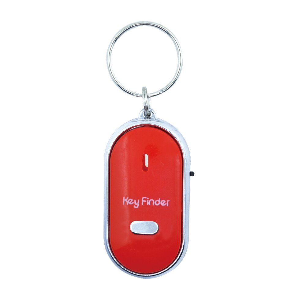 Mini visselpipa nyckel hitta anti förlorad smart blinkande pipande fjärrlokalisering nyckelring spårare larm plånbok husdjur spårare nyckelsökare + led: Röd