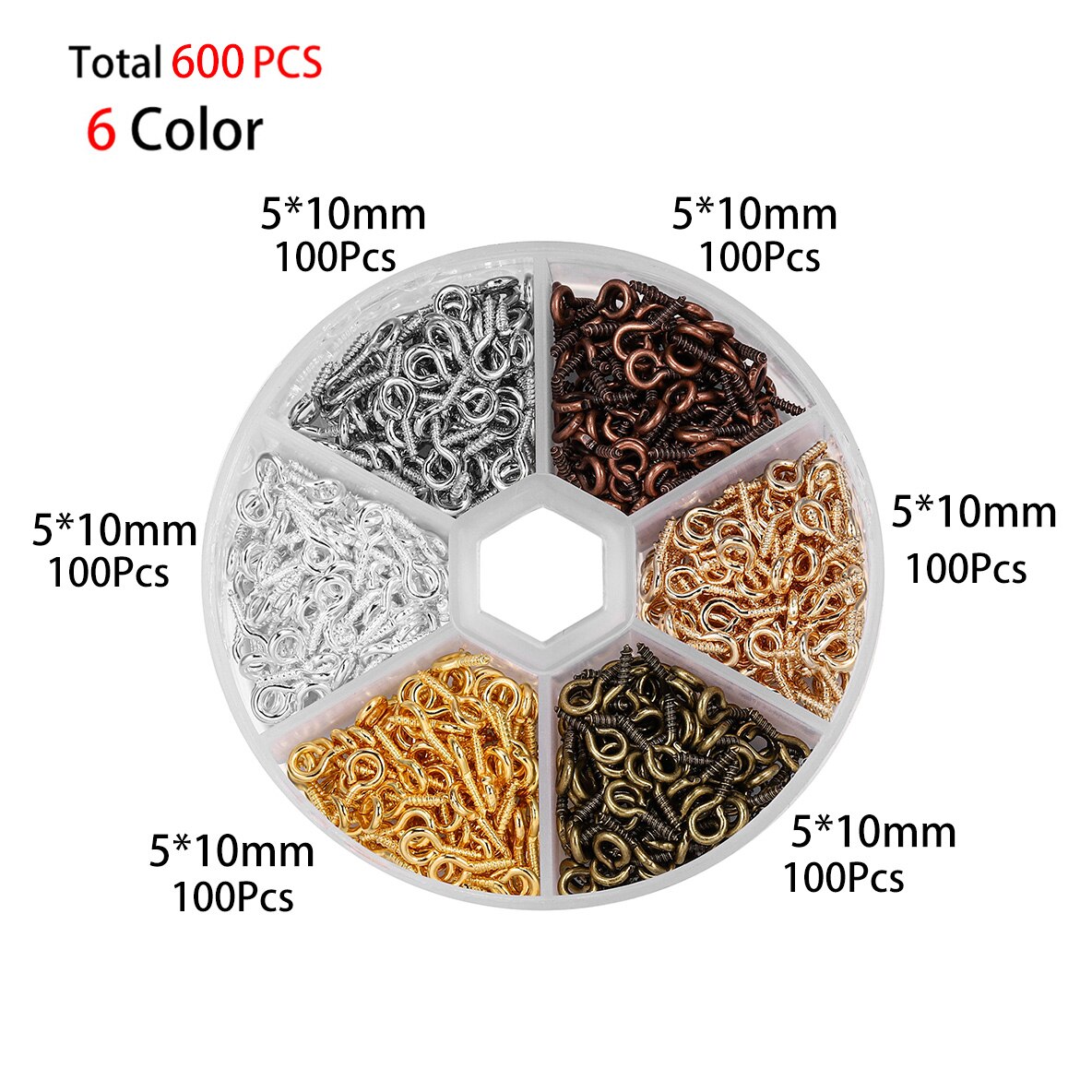 600-900pcs Mixed Color Small Tiny Mini Eye Pins Eyepins Hooks Eyelets Jewelry Making kits DIY Jewelry Finding Supplies set: Multicolor 2