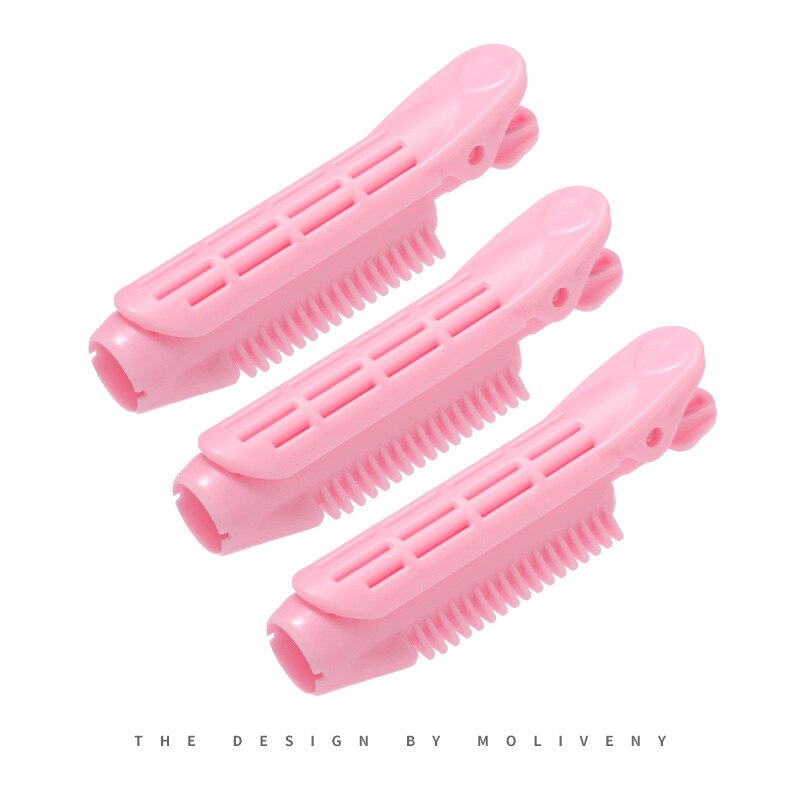 Dinorag 3/Pcs Hair Curler Clips Klemmen Wortels Perm Staven Styling Rollers Pluizig Haar Tools Draagbare Magic Curling Haar voor Vrouwen: Pink