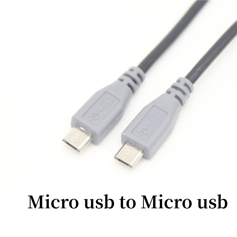 Typ-c till micro-usb mini-usb mikro-usb-datakabel för android-telefon otg dataöverföringsladdningstråd koppar 30cm 50cm: Svart / 0.2m
