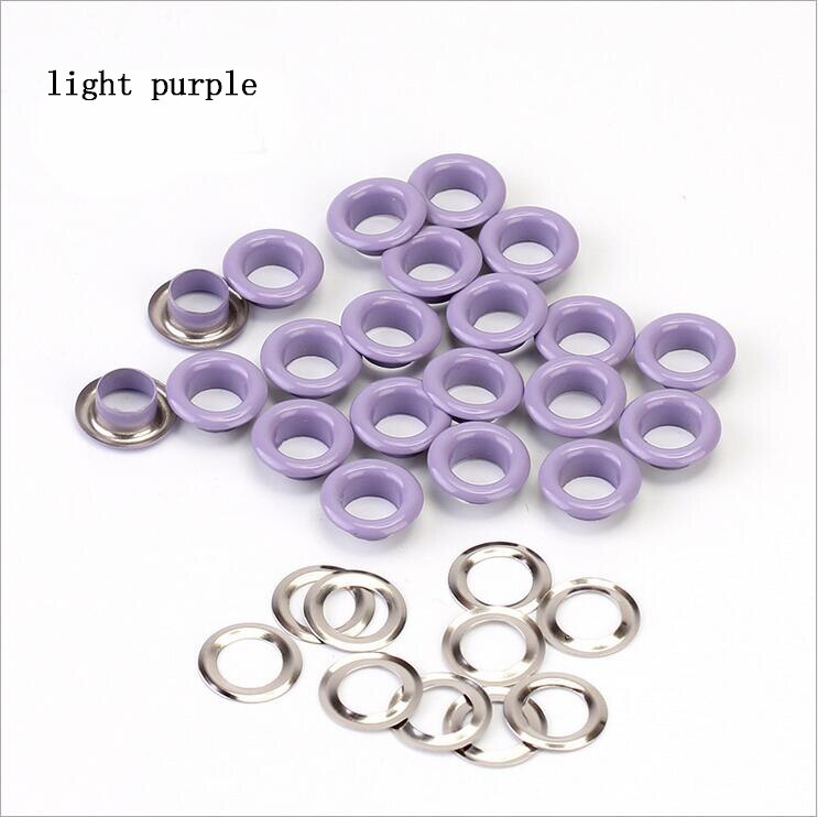 Œillets métalliques pour Scrapbooking, 10x17x5mm, 100 pièces, embellissement pour bricolage, vêtements de travail, couture, vêtement: light purple