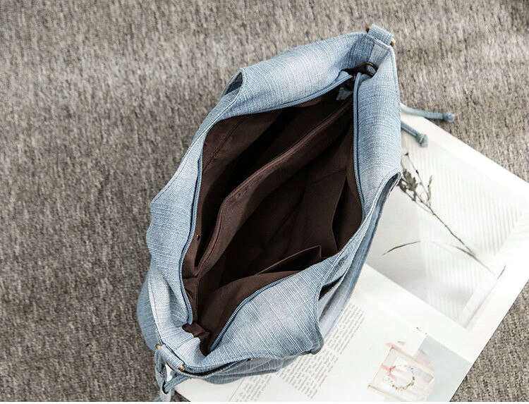 Rdywbu femmes Denim sac à bandoulière nouvelle jean voyage sac à bandoulière grand fourre-tout sac à main Mochila Bolsa B725
