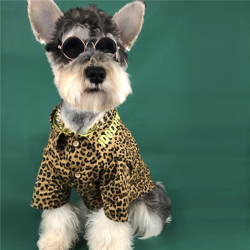 Cool Hond Kleding voor Hond Luipaard Print Hond Kleding Voor Kleine Honden Chihuahua Katoen Puppy Shirts