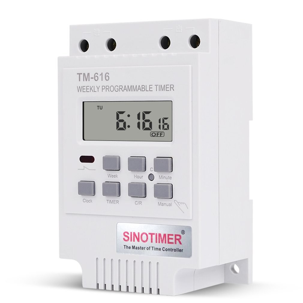 TM616B-2 30A 220V Elektronische Wekelijkse Programmeerbare Digitale Schakelklok Relais Timer Timer Din Rail Mount: Default Title