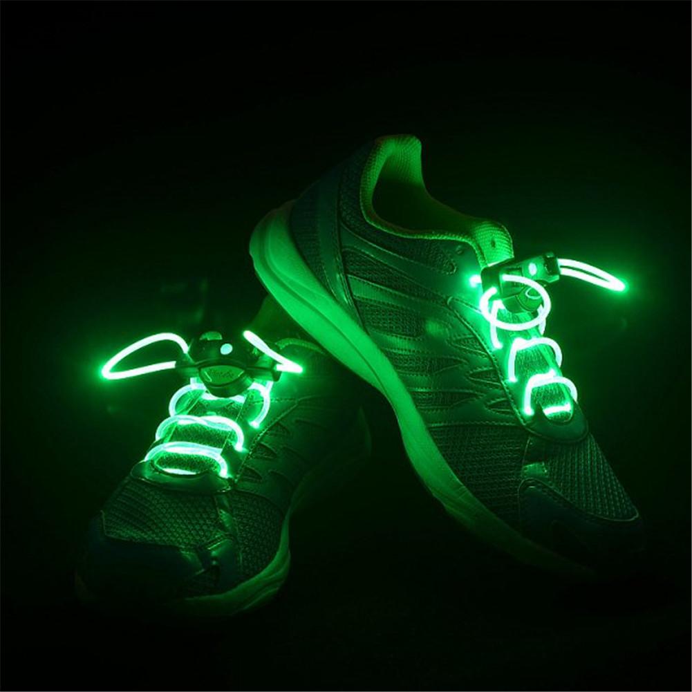 1Pcs Neon Led Light Veters Schoenen Band Glow Stick Lichtgevende Schoenveter Accessoires Feestartikelen Multi-Kleur: Green