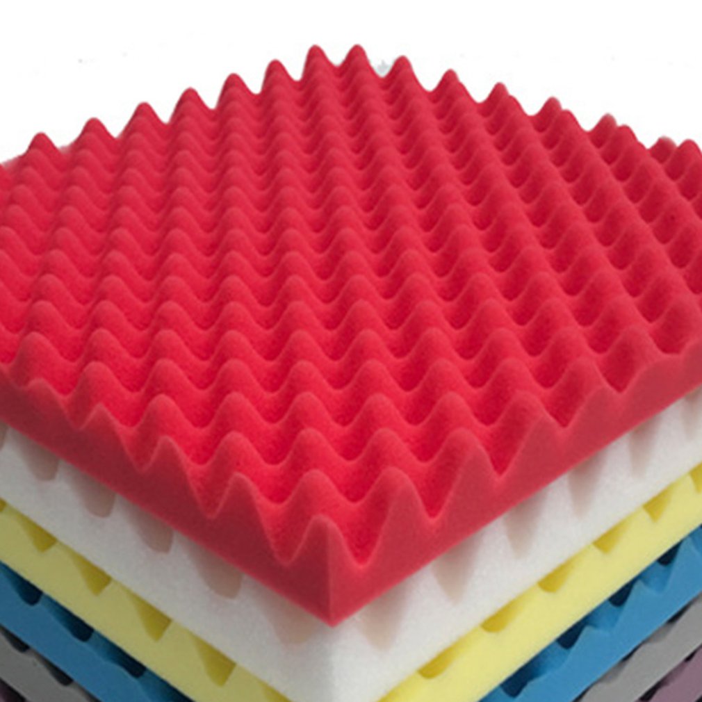 Baldosas piramidal de espuma acústica de algodón absorbente de sonido, para estudio, Sala de sonido, espuma insonorizada de Color aleatorio, 1 unidad