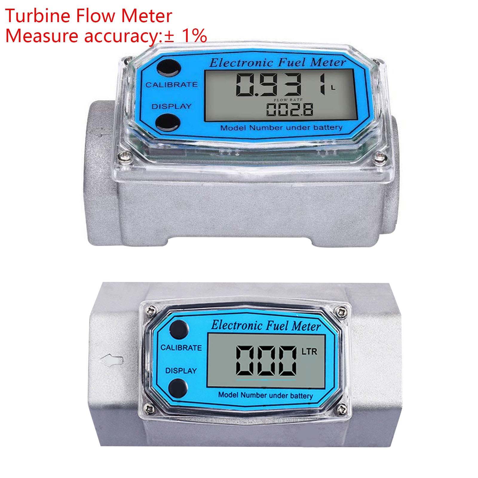 Digitale Turbine Flow Meter Brandstof Diesel Ureum Kerosine Benzine Auto Methanol Water Teller Sensor Indicator Controller Tafels Tool