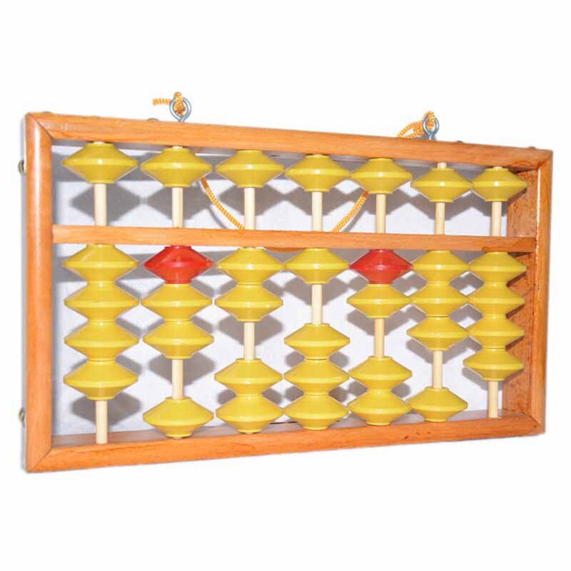 7 Column Non-Slip Hanging Wooden Abacus Chinese Soroban Educational Tool Mathmetic Calculator for Student Teacher