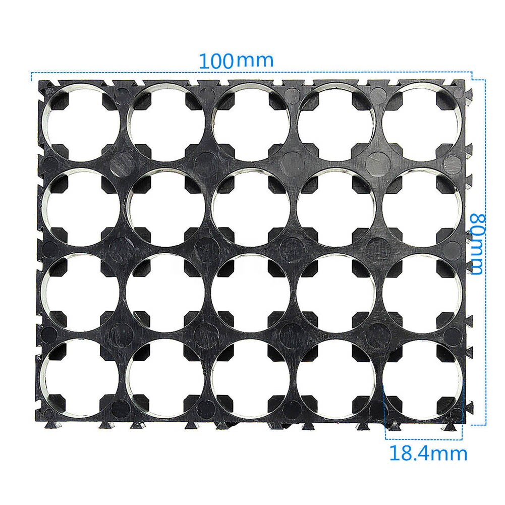 GTF 20/30/40/50 pcs 4x5 black cell 18650 batteries spacer brackets radiating plastic shell bracket