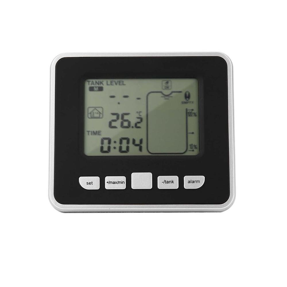 doprowadziło ultradźwiękowy czujnik miernika poziomu wody w zbiorniku z wyświetlaczem temperatury czas pomiaru głębokości cieczy